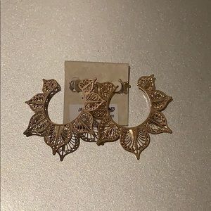 Flower Hoop Earrings